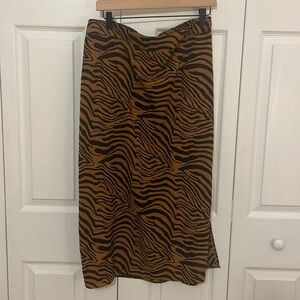 Pure Navy Animal Print Orange & Black Skirt
